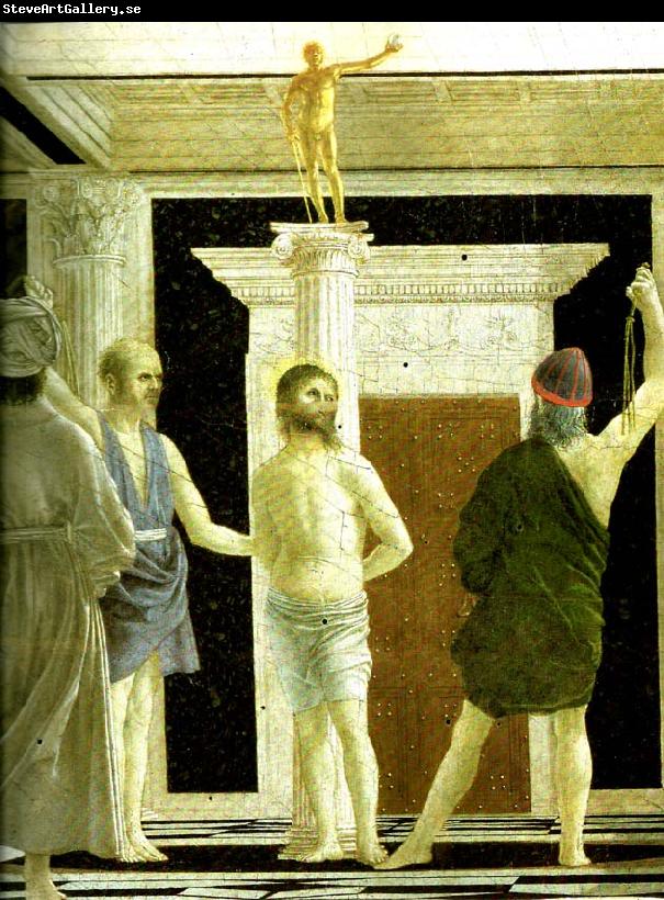 Piero della Francesca the flagellation, detail